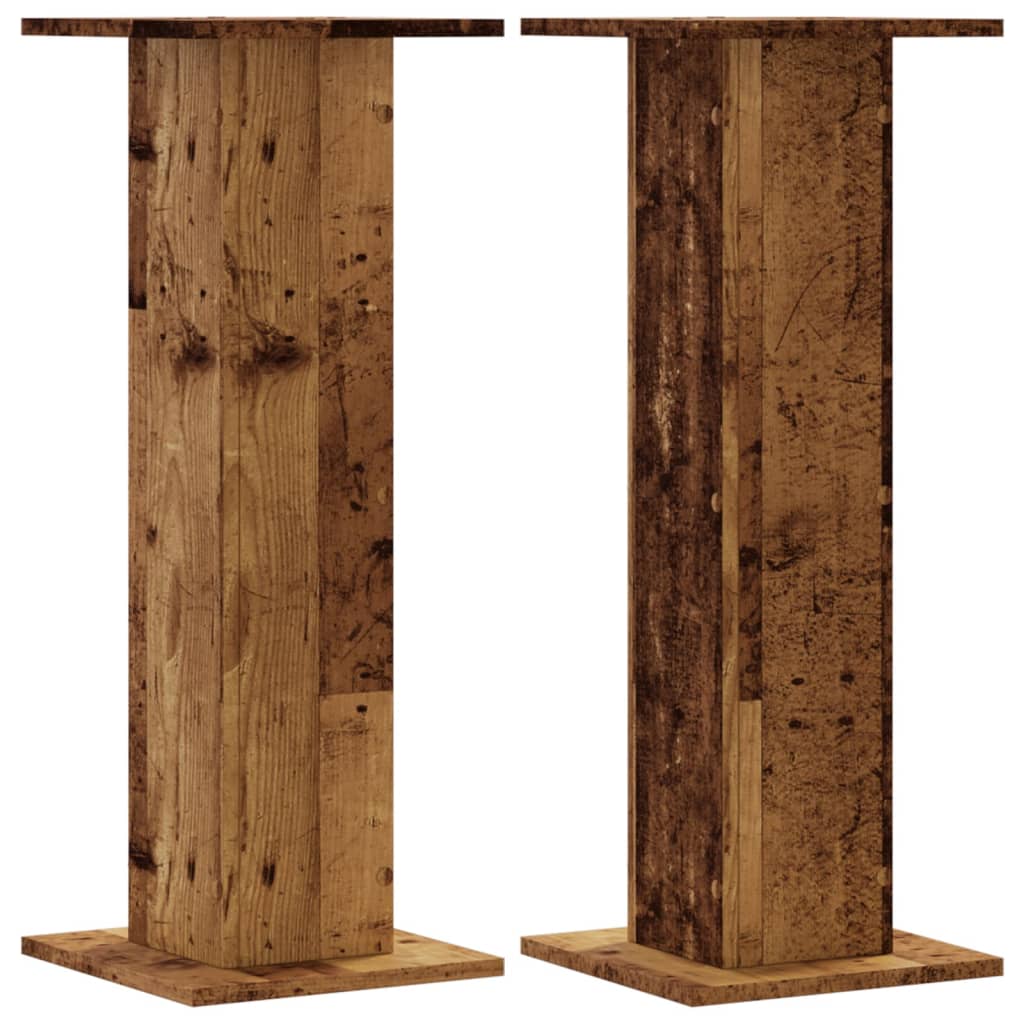vidaXL Speaker Stands 2 pcs Old Wood 30x30x80 cm Engineered Wood 2