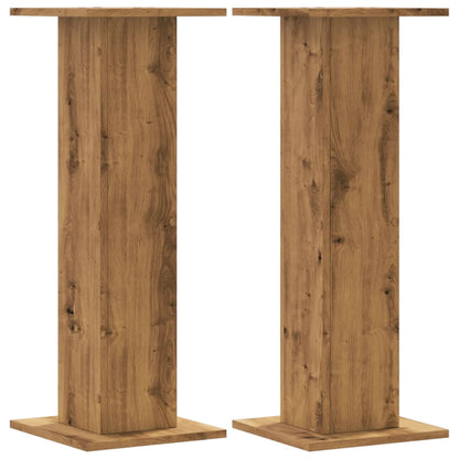vidaXL Speaker Stands 2 pcs Artisan Oak 30x30x80 cm Engineered Wood 2