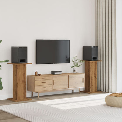 vidaXL Speaker Stands 2 pcs Artisan Oak 30x30x80 cm Engineered Wood 1