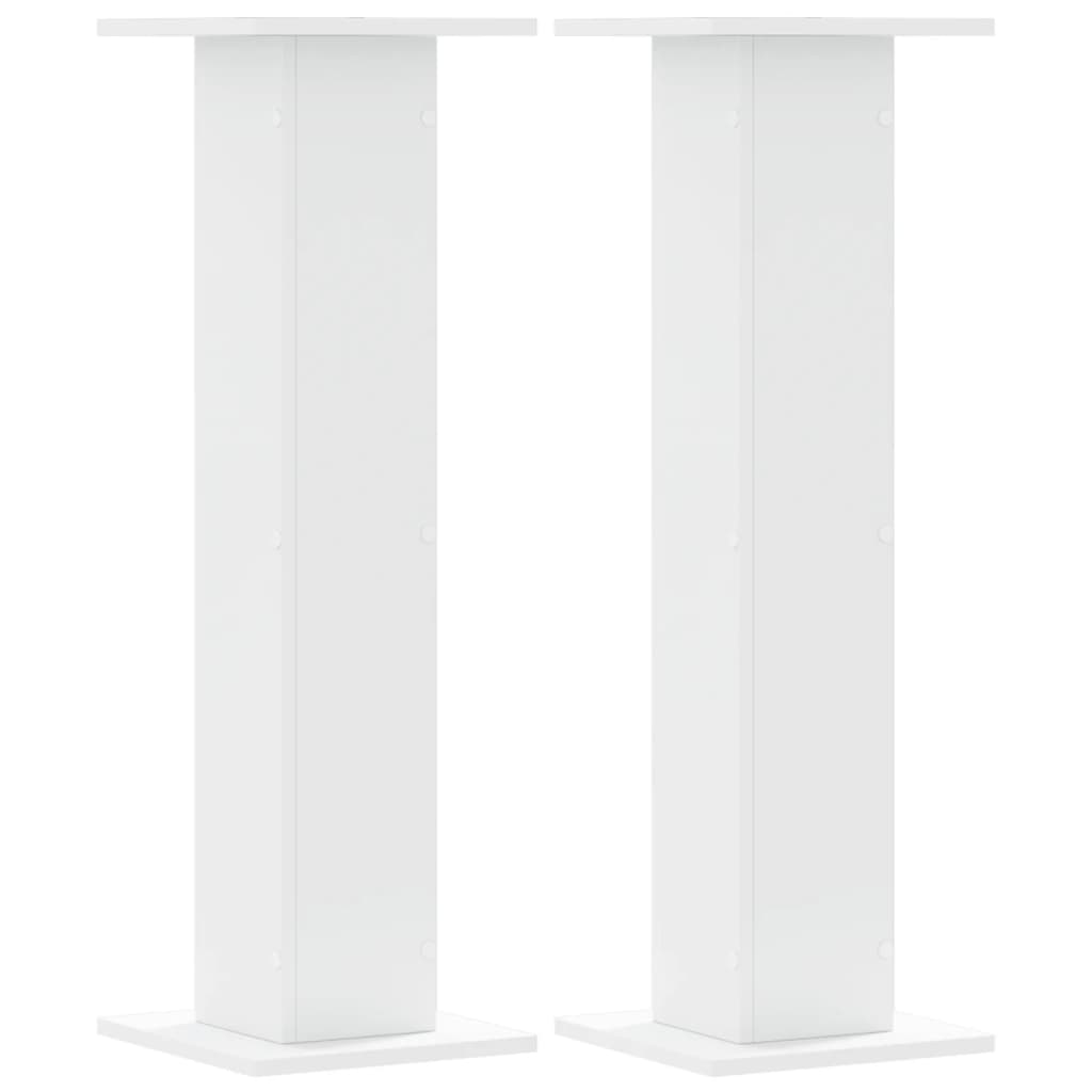 vidaXL Speaker Stands 2 pcs White 30x30x95 cm Engineered Wood 2