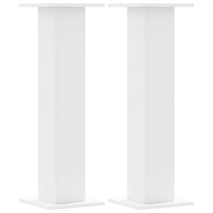 vidaXL Speaker Stands 2 pcs White 30x30x95 cm Engineered Wood 2
