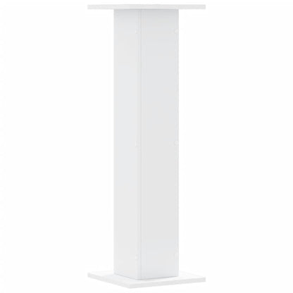 vidaXL Speaker Stands 2 pcs White 30x30x95 cm Engineered Wood 4