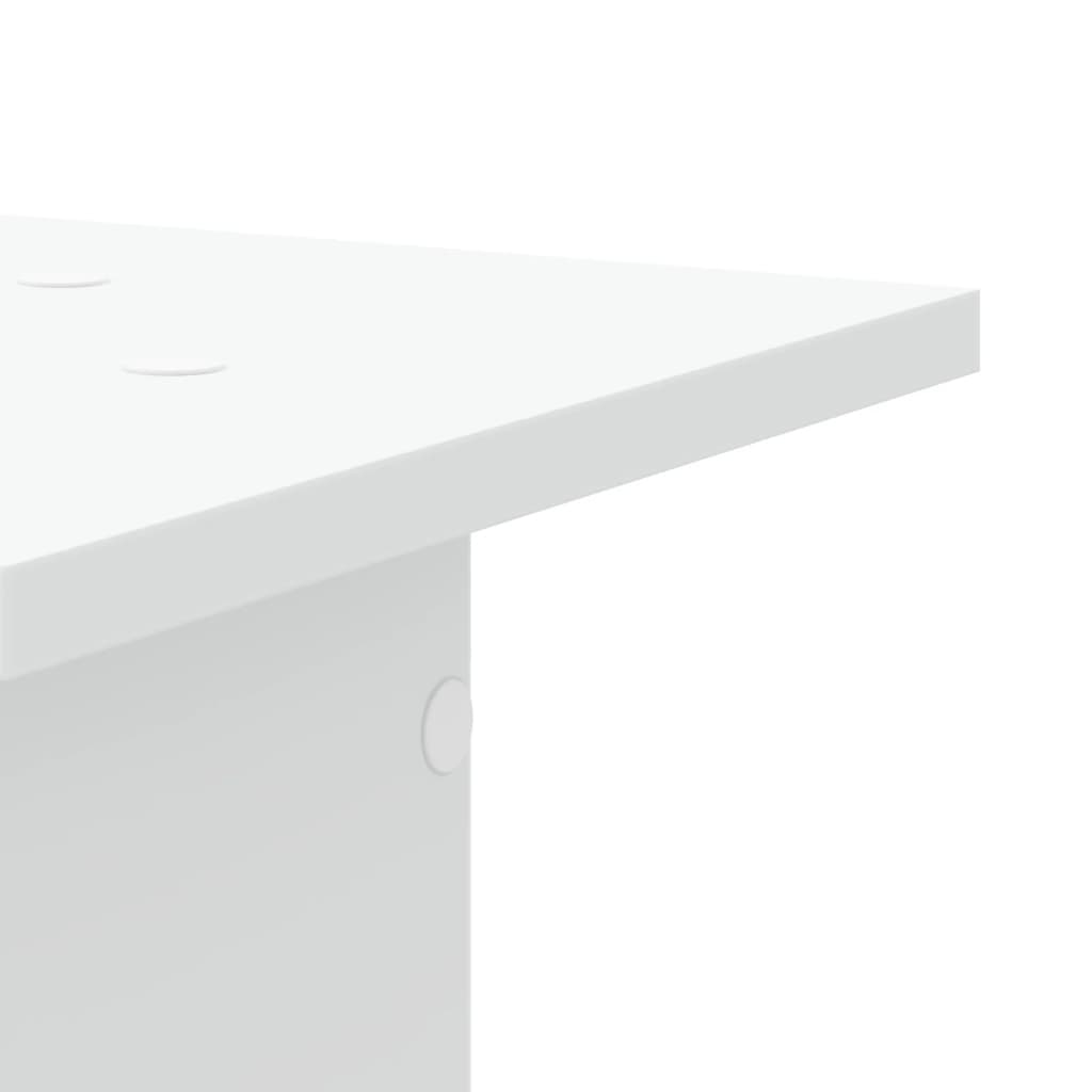 vidaXL Speaker Stands 2 pcs White 30x30x95 cm Engineered Wood 6