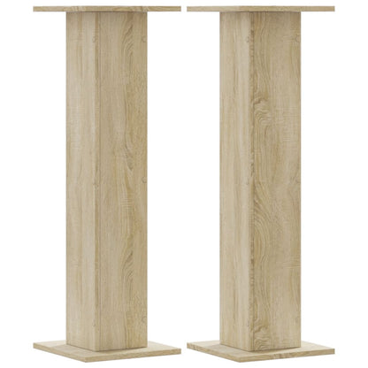 vidaXL Speaker Stands 2 pcs Sonoma Oak 30x30x95 cm Engineered Wood 2