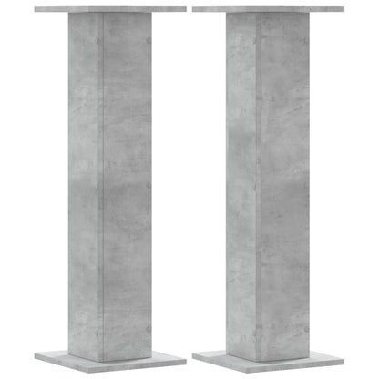 vidaXL Speaker Stands 2 pcs Concrete Grey 30x30x95 cm Engineered Wood 2