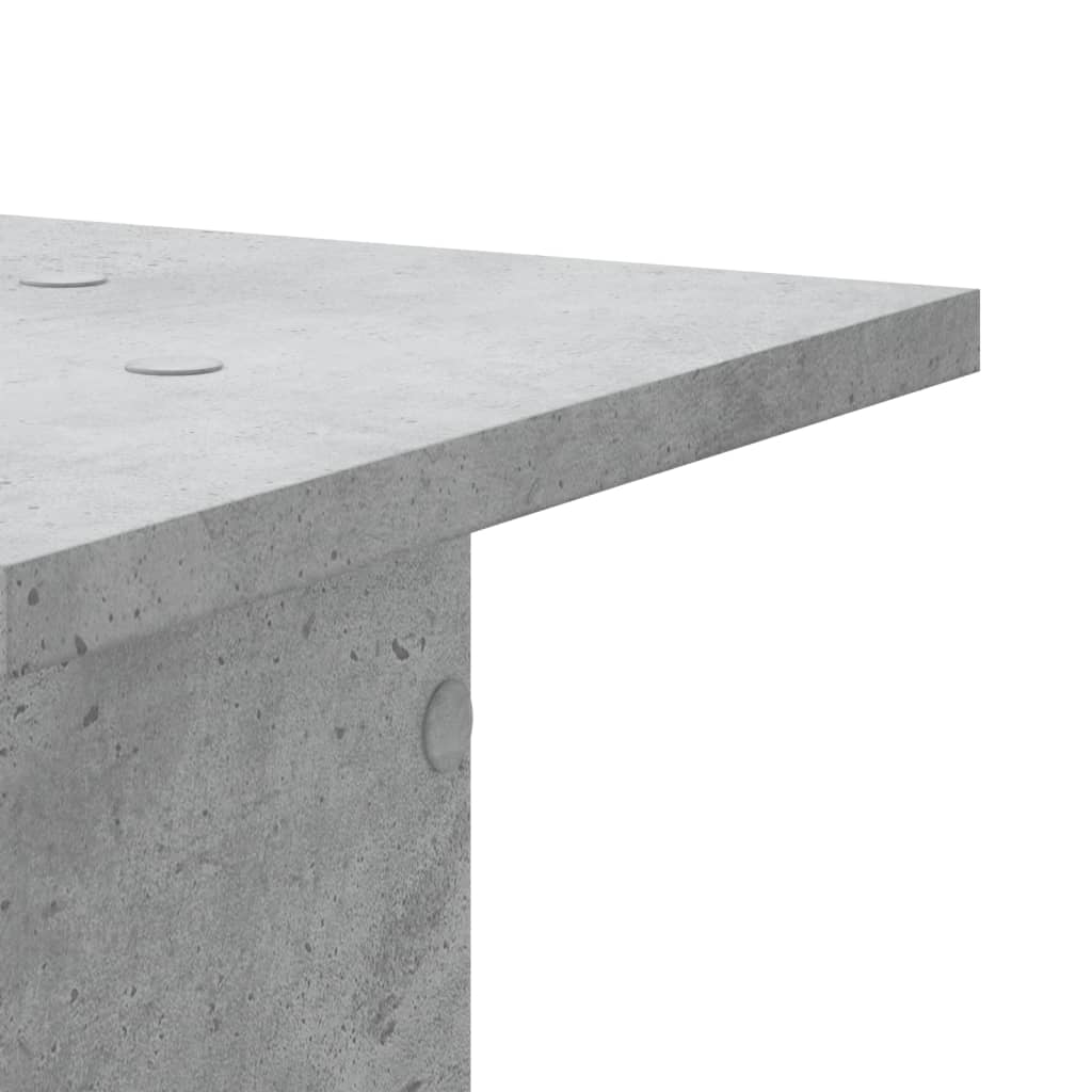 vidaXL Speaker Stands 2 pcs Concrete Grey 30x30x95 cm Engineered Wood 6