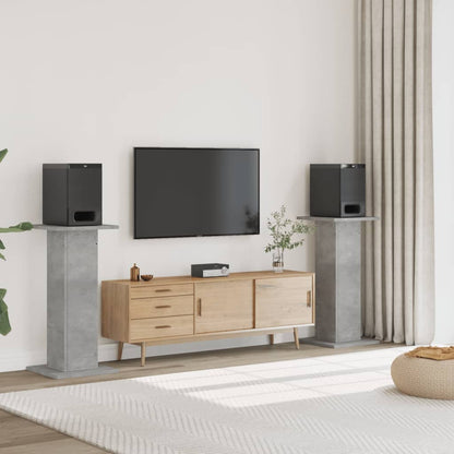 vidaXL Speaker Stands 2 pcs Concrete Grey 30x30x95 cm Engineered Wood 1