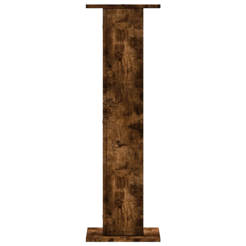 vidaXL Speaker Stands 2 pcs Smoked Oak 30x30x95 cm Engineered Wood 5