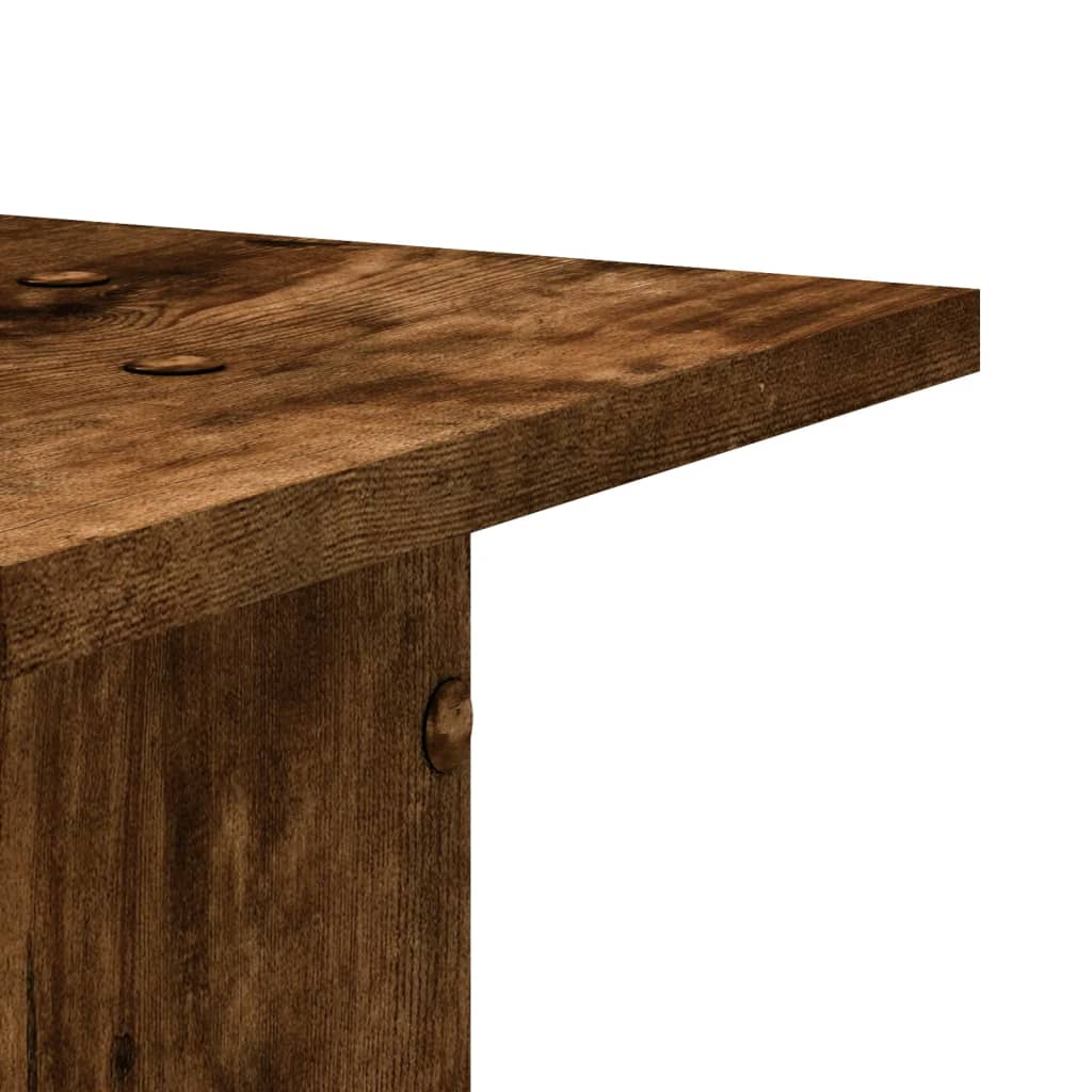 vidaXL Speaker Stands 2 pcs Smoked Oak 30x30x95 cm Engineered Wood 6