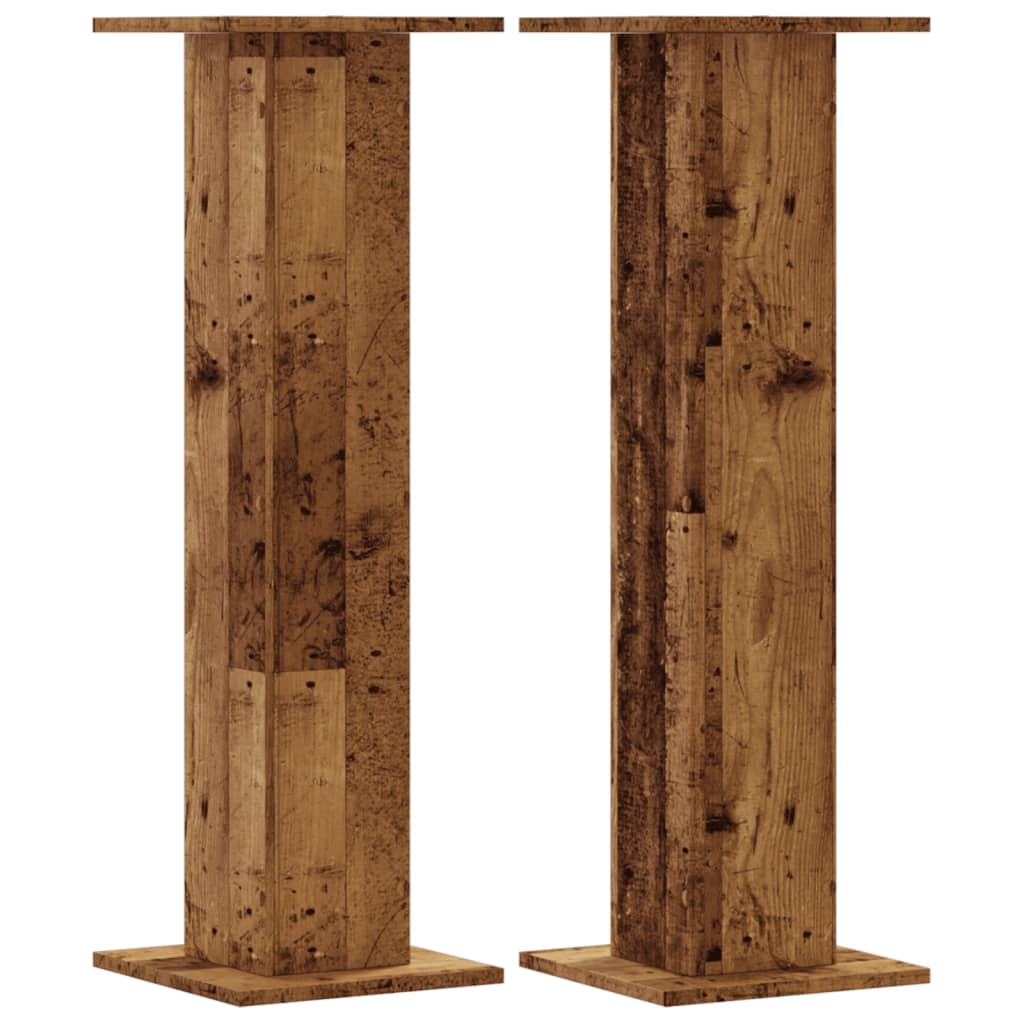 vidaXL Speaker Stands 2 pcs Old Wood 30x30x95 cm Engineered Wood 2