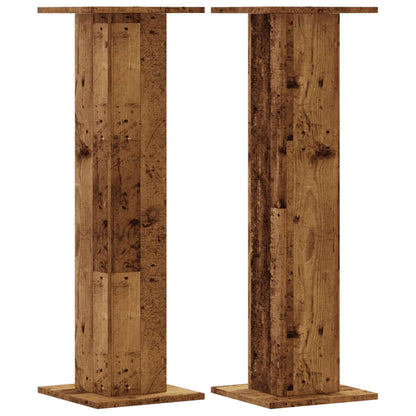 vidaXL Speaker Stands 2 pcs Old Wood 30x30x95 cm Engineered Wood 2