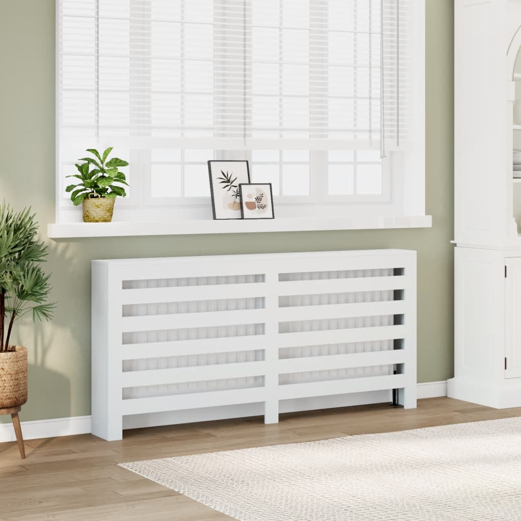 vidaXL Radiator Cover White 175 x 20 x 82 cm Engineered Wood 1