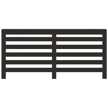 Radiator Cover 175x20x82 cm Engineered Wood Depth 20 cm Horizontal slats Width 175 cm Black