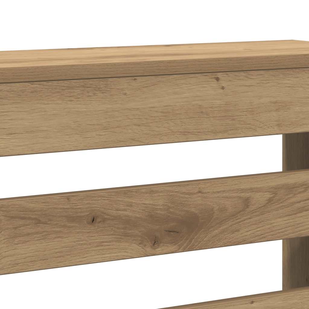 vidaXL Radiator Cover Oak 175 x 20 x 82 cm Engineered Wood 6