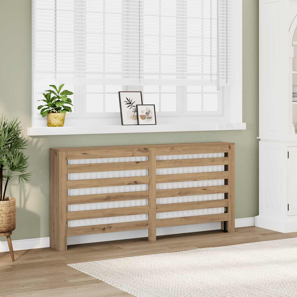 vidaXL Radiator Cover Oak 175 x 20 x 82 cm Engineered Wood 1