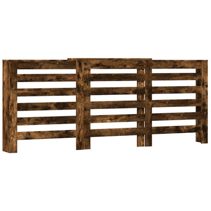 vidaXL Radiator Cover Smoked Oak 205 x 21.5 x 83.5 cm Engineered Wood 2
