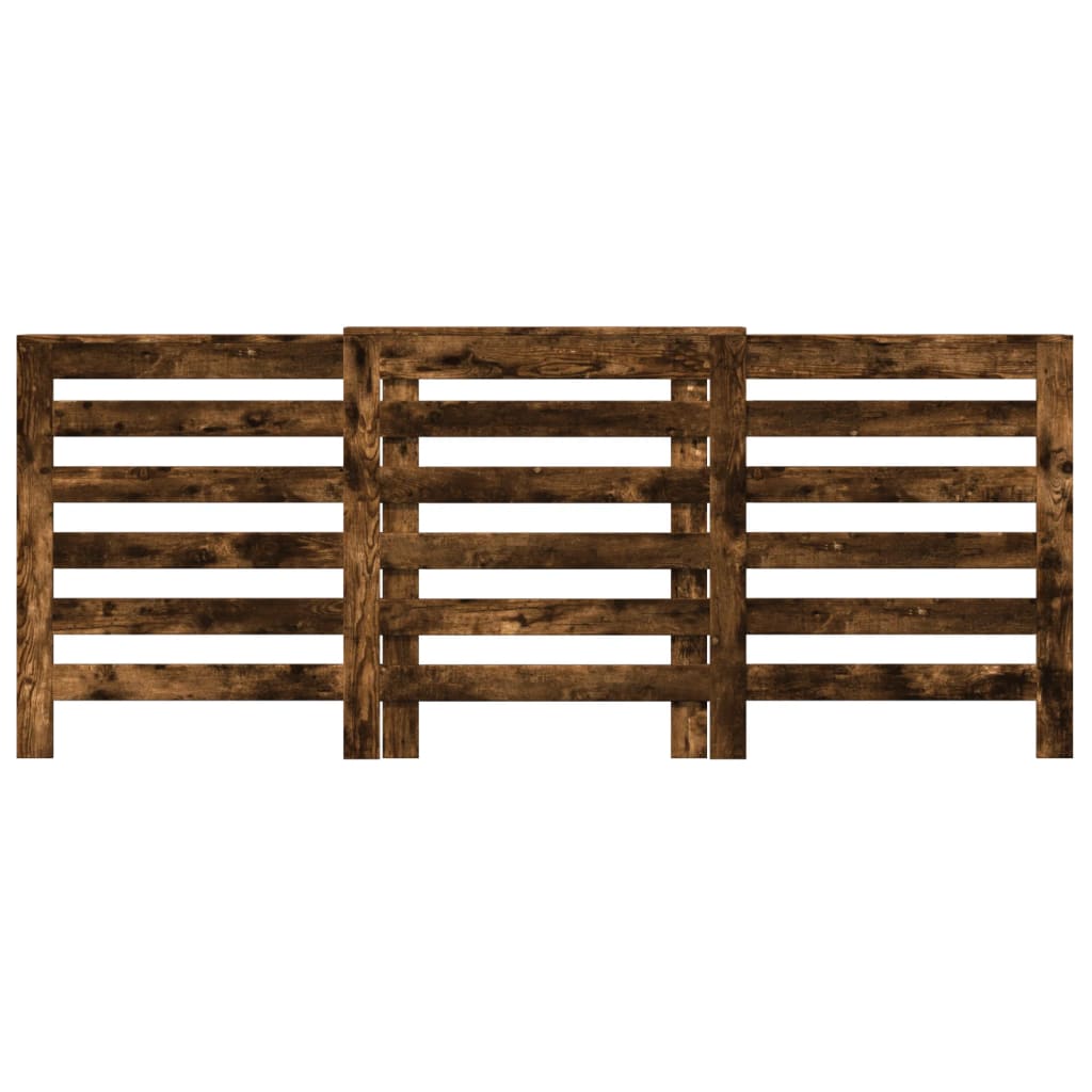 vidaXL Radiator Cover Smoked Oak 205 x 21.5 x 83.5 cm Engineered Wood 3