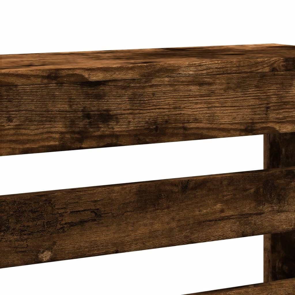 vidaXL Radiator Cover Smoked Oak 205 x 21.5 x 83.5 cm Engineered Wood 6