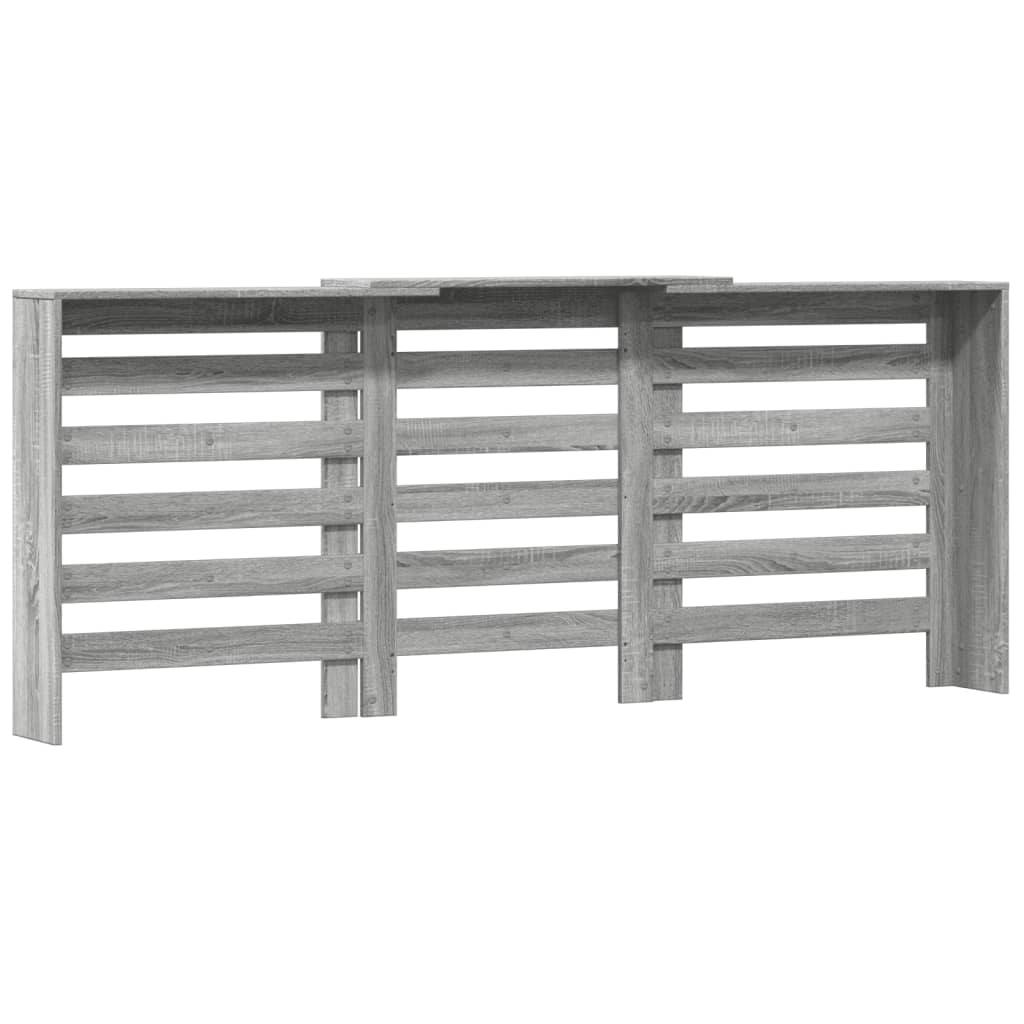 vidaXL Radiator Cover Grey Sonoma 205 x 21.5 x 83.5 cm Engineered Wood 4