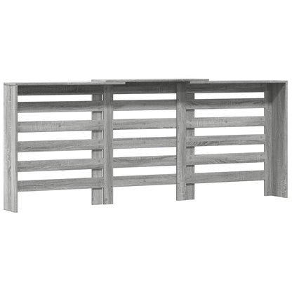 vidaXL Radiator Cover Grey Sonoma 205 x 21.5 x 83.5 cm Engineered Wood 4