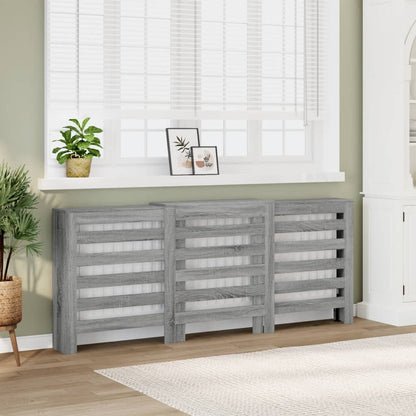 vidaXL Radiator Cover Grey Sonoma 205 x 21.5 x 83.5 cm Engineered Wood 1