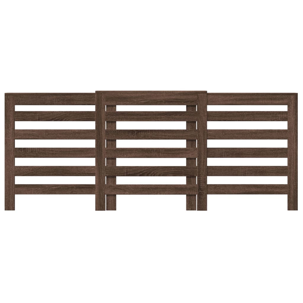 vidaXL Radiator Cover Brown Oak 205x21.5x83.5 cm Engineered Wood 3