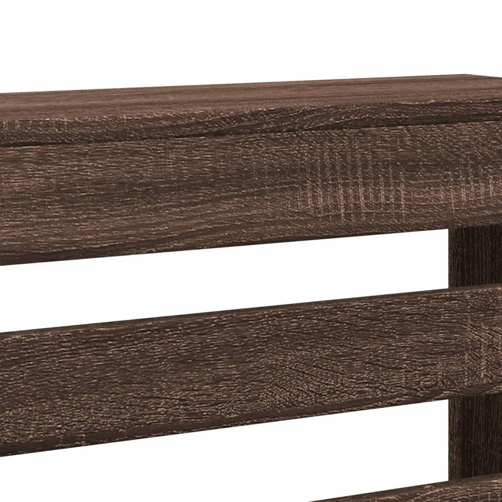 vidaXL Radiator Cover Brown Oak 205x21.5x83.5 cm Engineered Wood 6