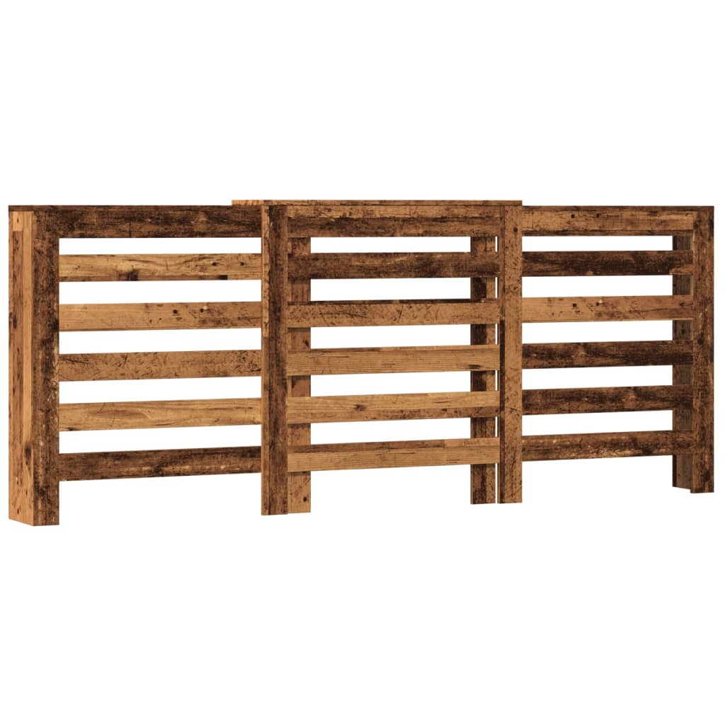vidaXL Radiator Cover Old Wood 205 x 21.5 x 83.5 cm Engineered Wood 2