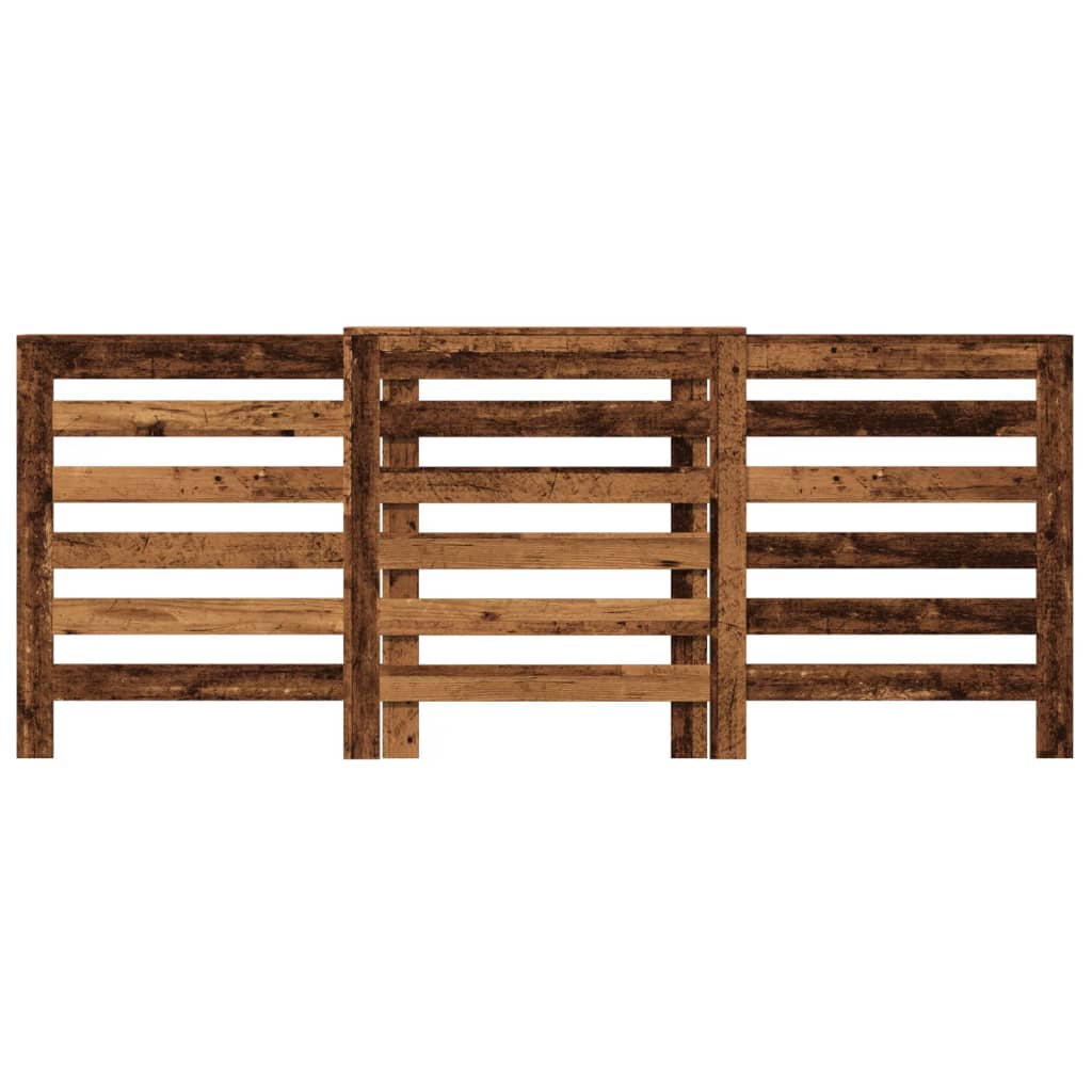 vidaXL Radiator Cover Old Wood 205 x 21.5 x 83.5 cm Engineered Wood 3