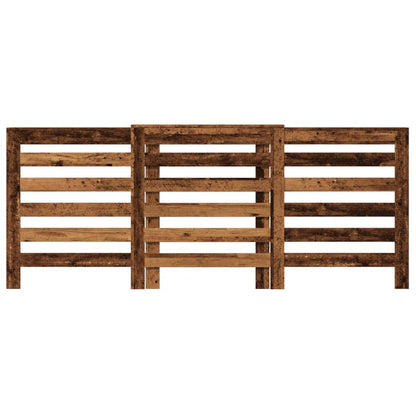vidaXL Radiator Cover Old Wood 205 x 21.5 x 83.5 cm Engineered Wood 3