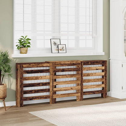 vidaXL Radiator Cover Old Wood 205 x 21.5 x 83.5 cm Engineered Wood 1