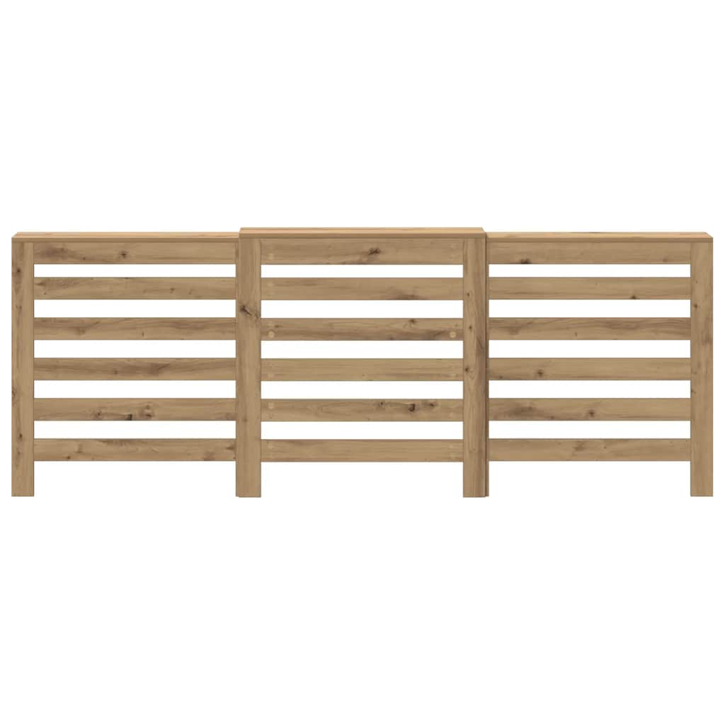vidaXL Radiator Cover Oak 205 x 21.5 x 83.5 cm Engineered Wood 3