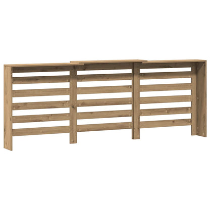 vidaXL Radiator Cover Oak 205 x 21.5 x 83.5 cm Engineered Wood 4