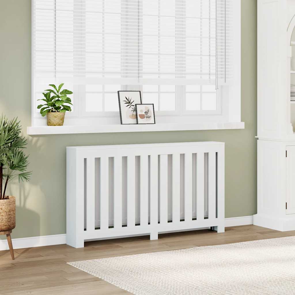 vidaXL Radiator Cover White 149 x 20 x 82 cm Engineered Wood 1