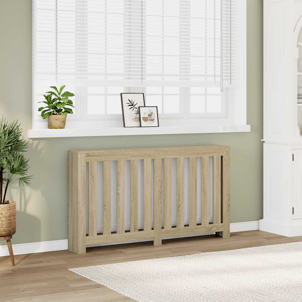 vidaXL Radiator Cover Sonoma Oak 149x20x82 cm Engineered Wood 1