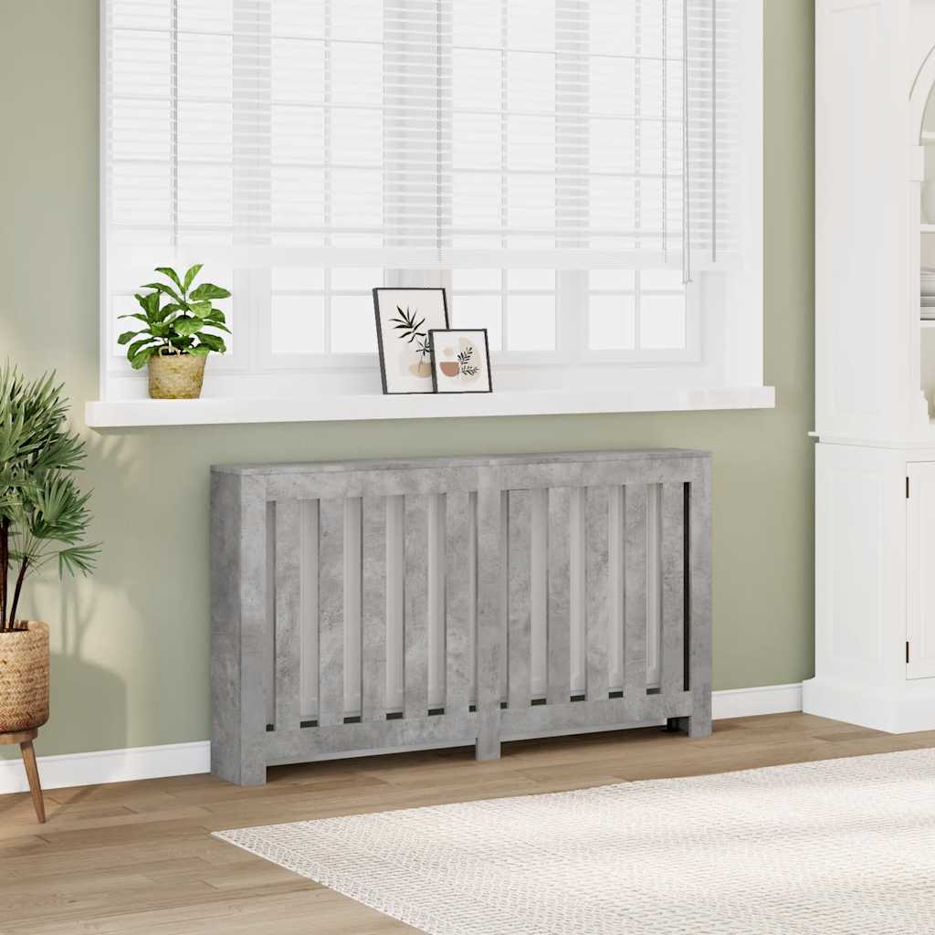vidaXL Radiator Cover 149x20x82 cm Engineered Wood Vertical Slats