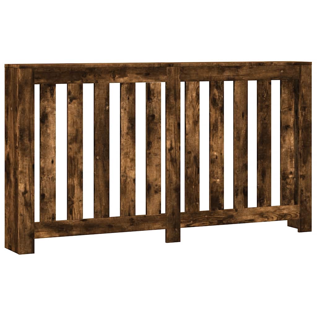 vidaXL Radiator Cover Smoked Oak 149 x 20 x 82 cm Engineered Wood 2