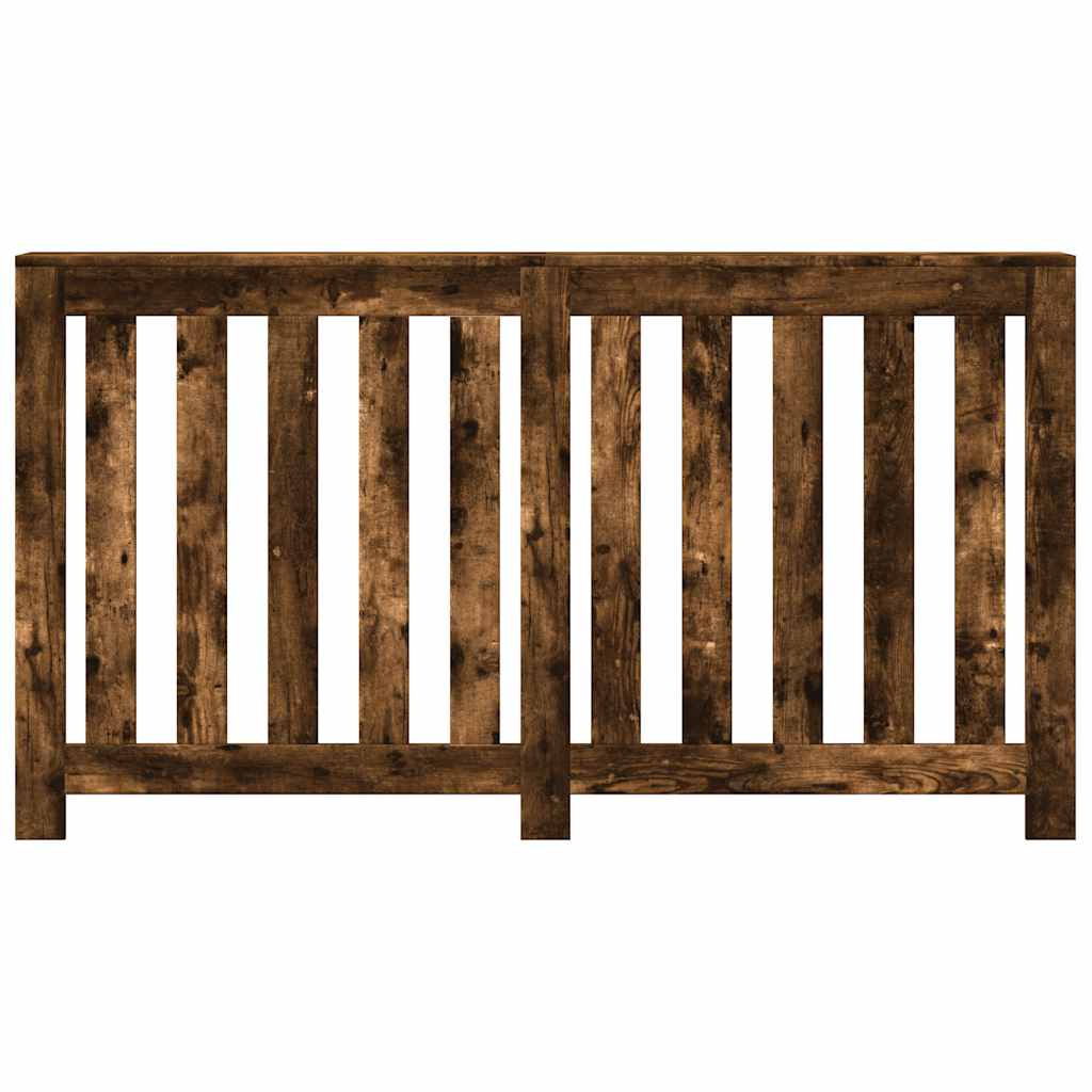 vidaXL Radiator Cover Smoked Oak 149 x 20 x 82 cm Engineered Wood 3