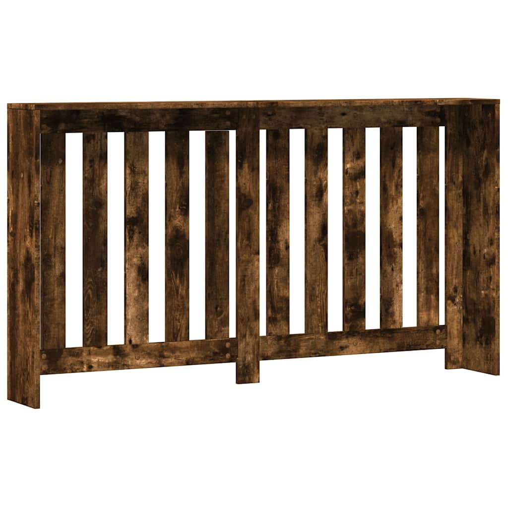 vidaXL Radiator Cover Smoked Oak 149 x 20 x 82 cm Engineered Wood 4