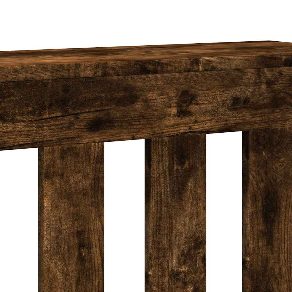 vidaXL Radiator Cover Smoked Oak 149 x 20 x 82 cm Engineered Wood 6