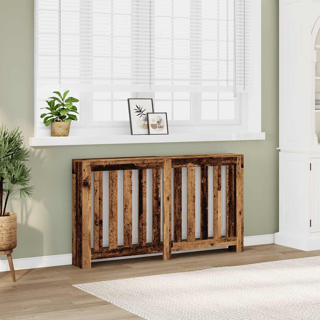 vidaXL Radiator Cover 149x20x82 cm Engineered Wood Vertical Slats