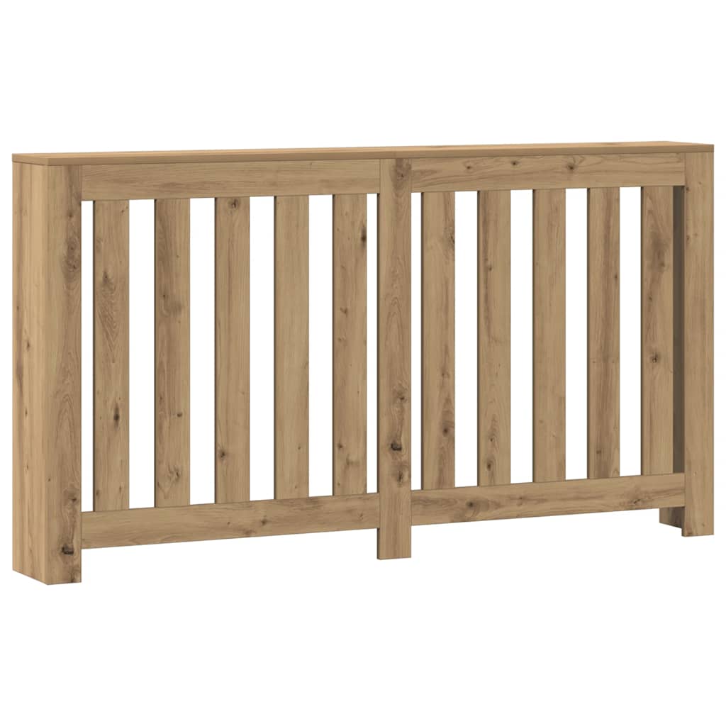 vidaXL Radiator Cover Oak 149 x 20 x 82 cm Engineered Wood 2