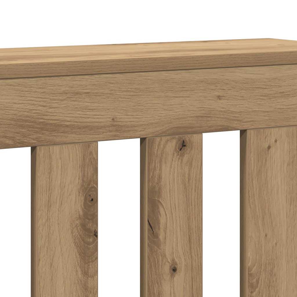 vidaXL Radiator Cover Oak 149 x 20 x 82 cm Engineered Wood 6