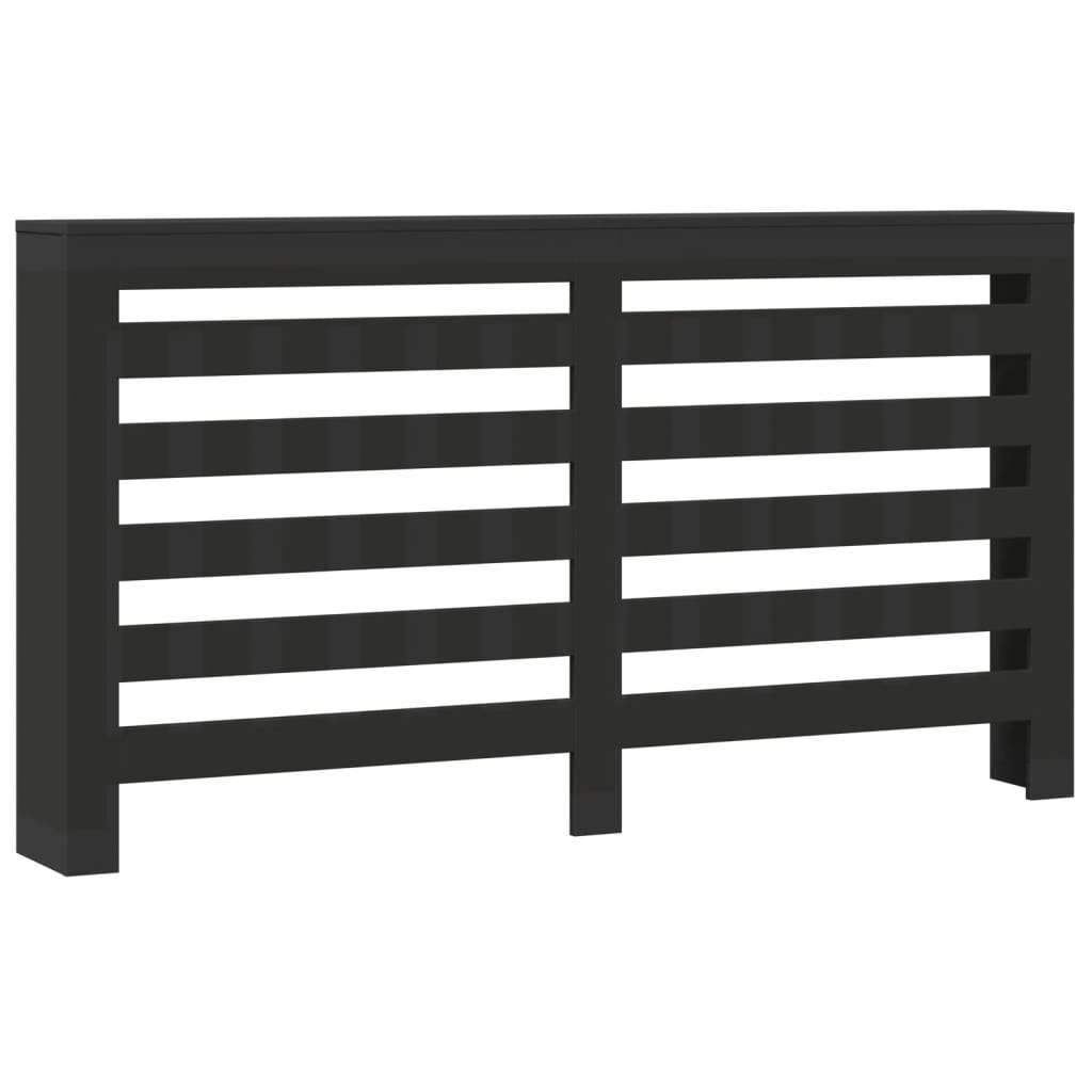 vidaXL Radiator Cover Black 175 x 20 x 82 cm Engineered Wood 2