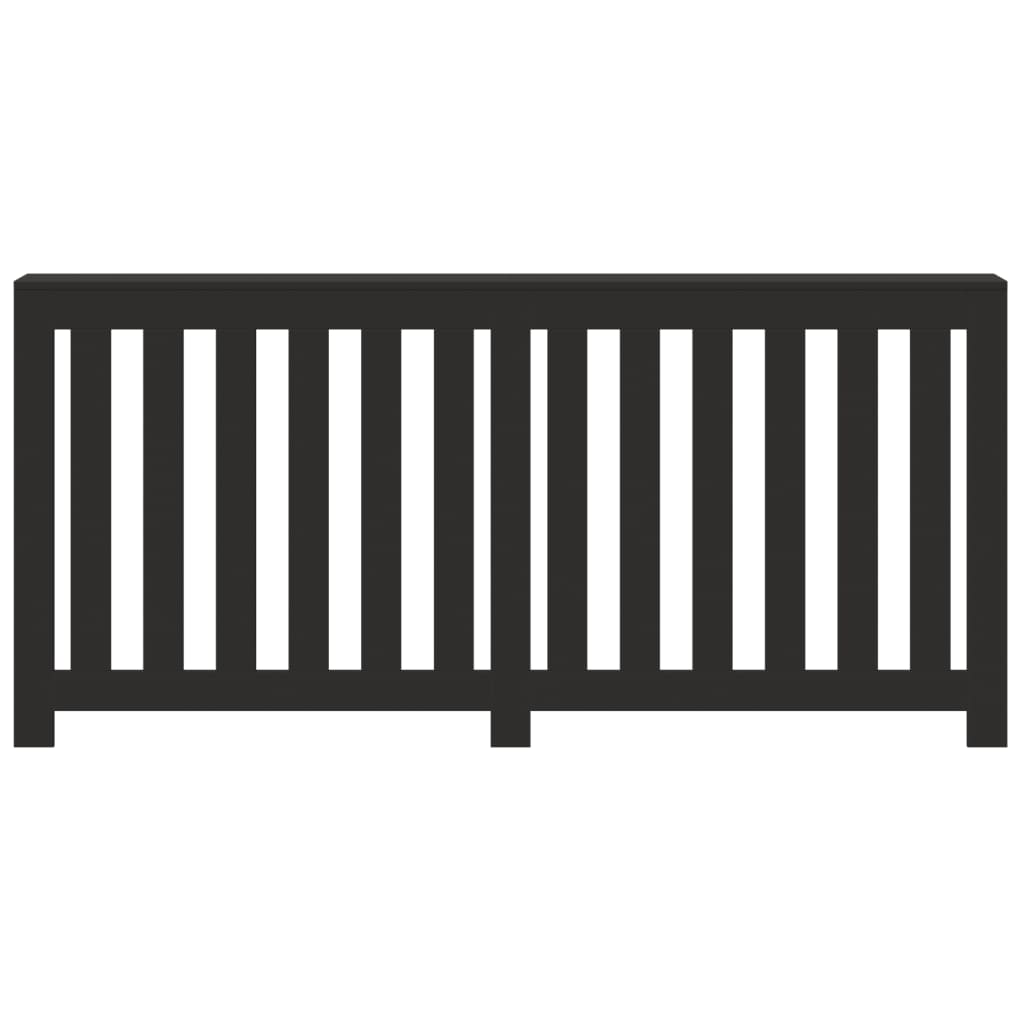 vidaXL Radiator Cover Black 175 x 20 x 82 cm Engineered Wood 3