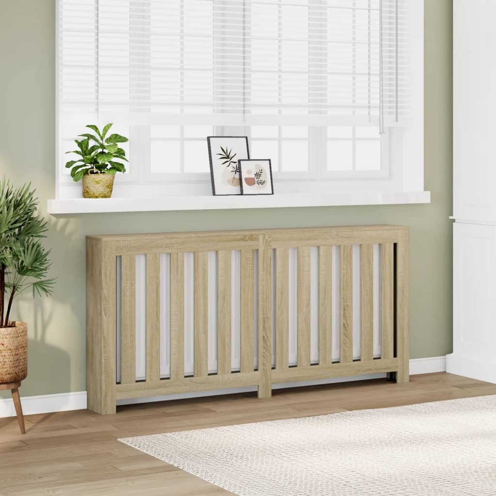 vidaXL Radiator Cover Sonoma Oak 175 x 20 x 82 cm Engineered Wood 1