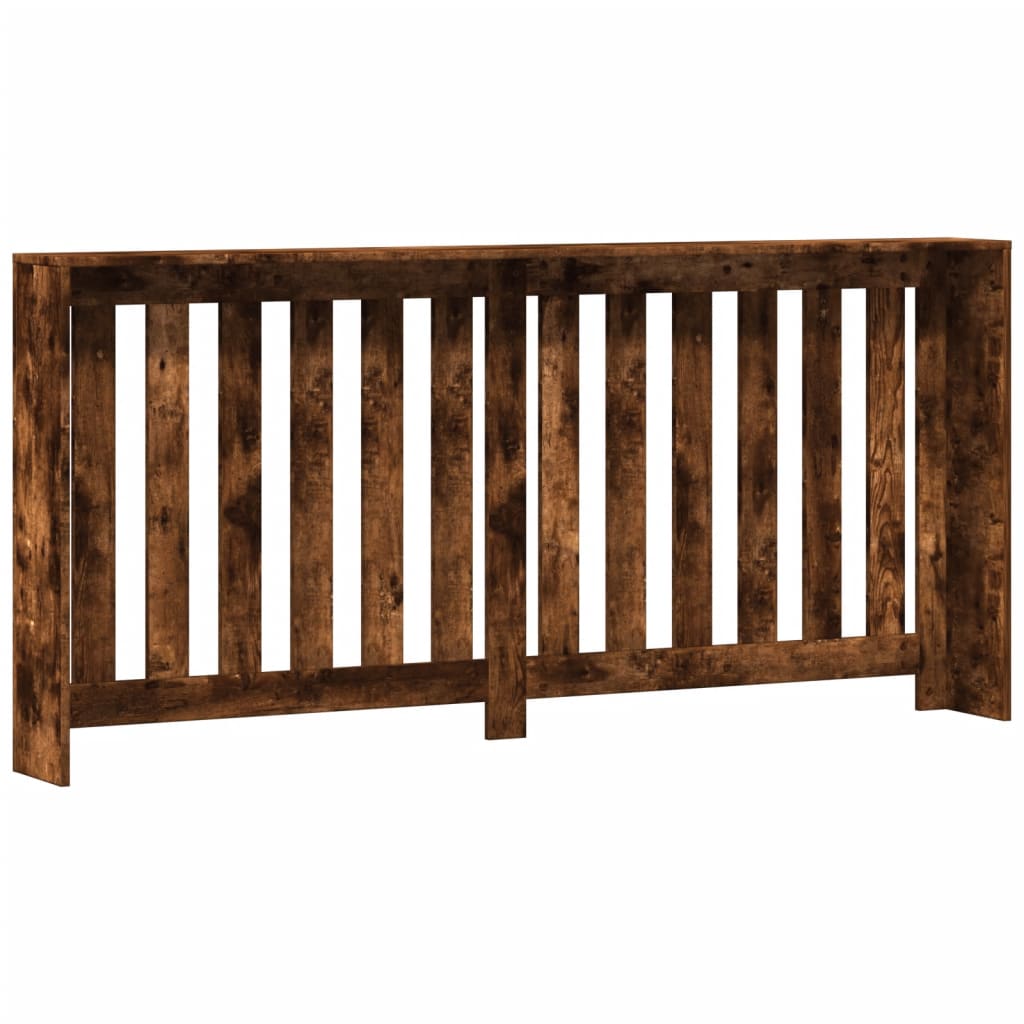 vidaXL Radiator Cover Smoked Oak 175 x 20 x 82 cm Engineered Wood 4