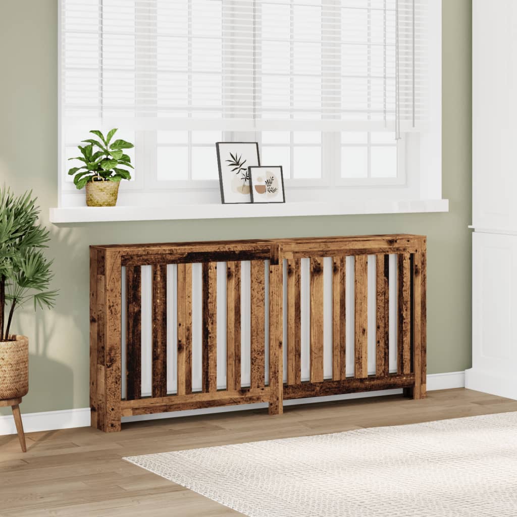 vidaXL Radiator Cover Old Wood 175 x 20 x 82 cm Engineered Wood 1