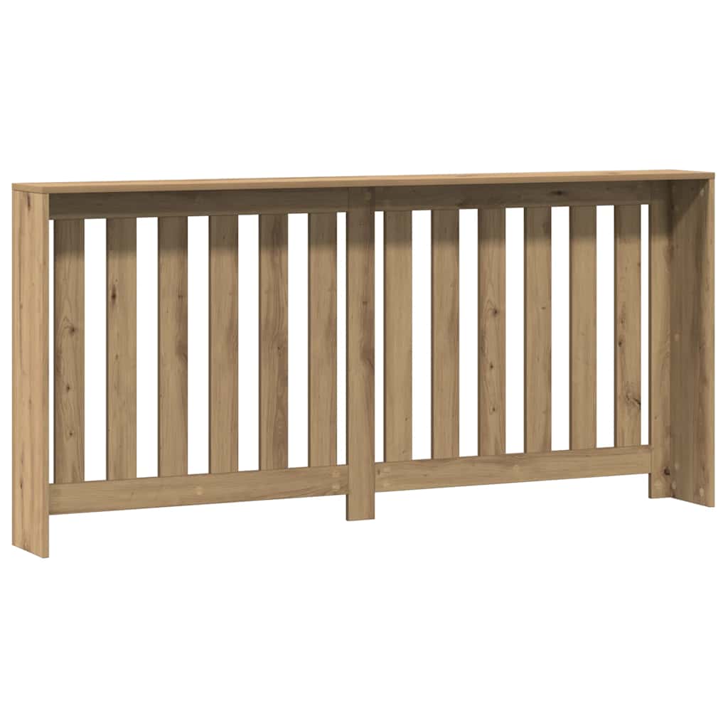 vidaXL Radiator Cover Oak 175 x 20 x 82 cm Engineered Wood 4