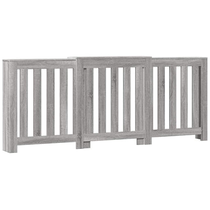 vidaXL Radiator Cover Grey Sonoma 205 x 21.5 x 83.5 cm Engineered Wood 2